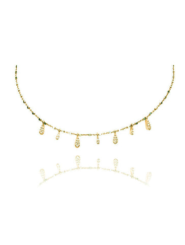 Chocolate Drops Choker - Gold Plated