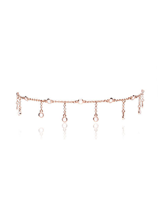 Drops Choker - Pink Gold Plated