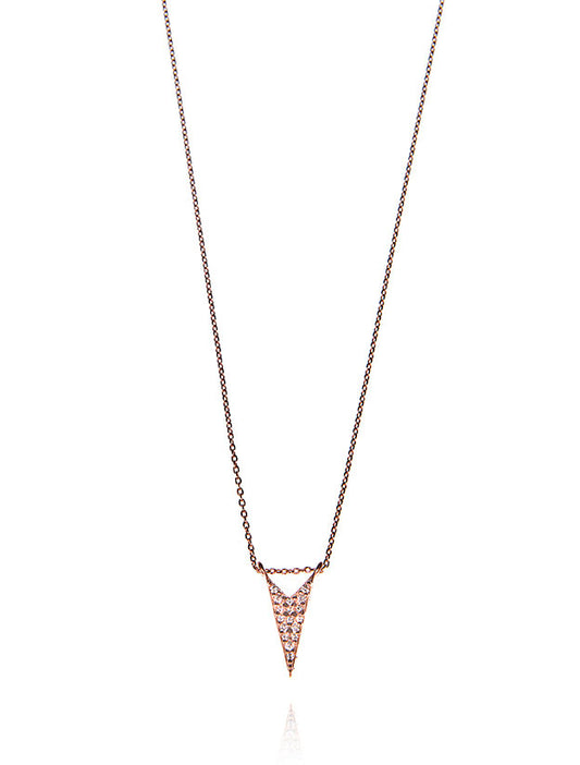 Triangle Necklace - Pink Gold Plated