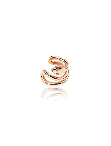 Snake Single Ear cuff - Pink Gold Plated