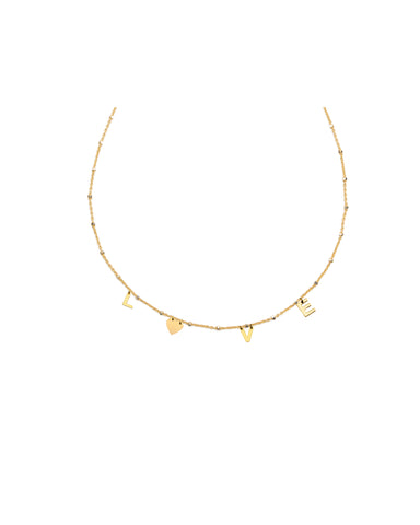 Custom Love necklace - Gold Plated