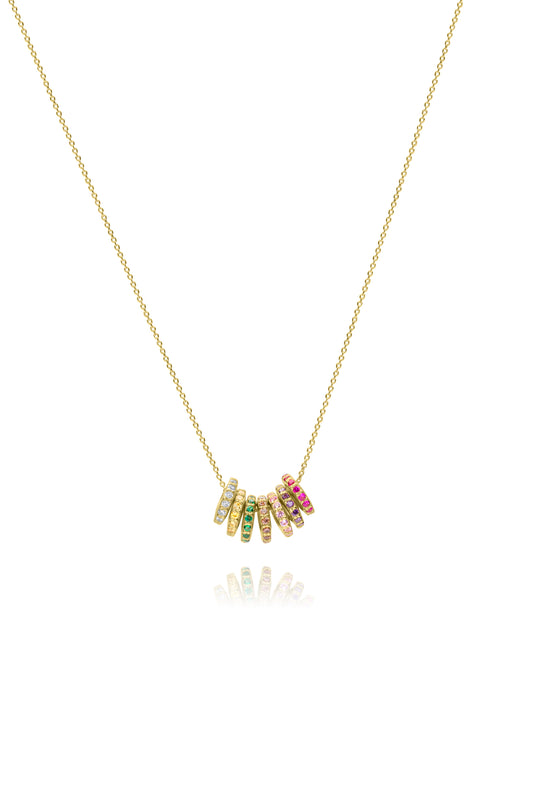 Multy Candy Crush Necklace - Gold Plated