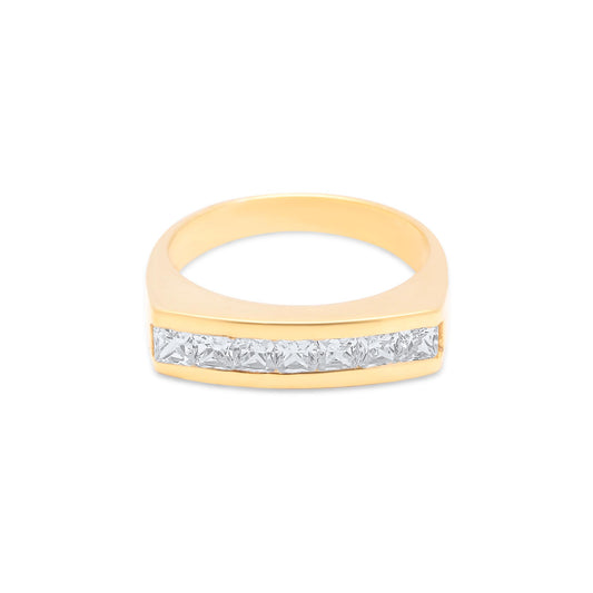 Rail Princess Ring - Gold Plated