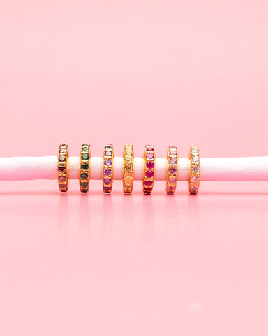 Candy Necklace with Aqua - Gold Plated