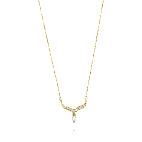Dolphine Tale Necklace - Gold Plated