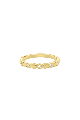 Dots with stones Ring - Gold Plated