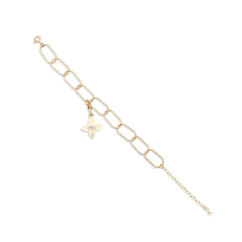 Ivory Power Flower Bracelet - Gold Plated