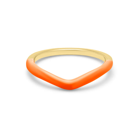 Coral V Ring - Gold Plated