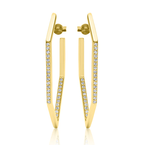 Fivegon Pair Earrings - Gold Plated