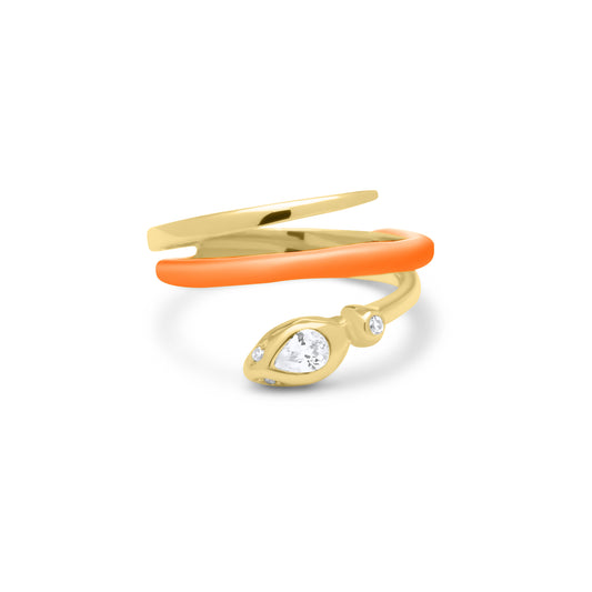 Coral Snake Ring - Gold Plated