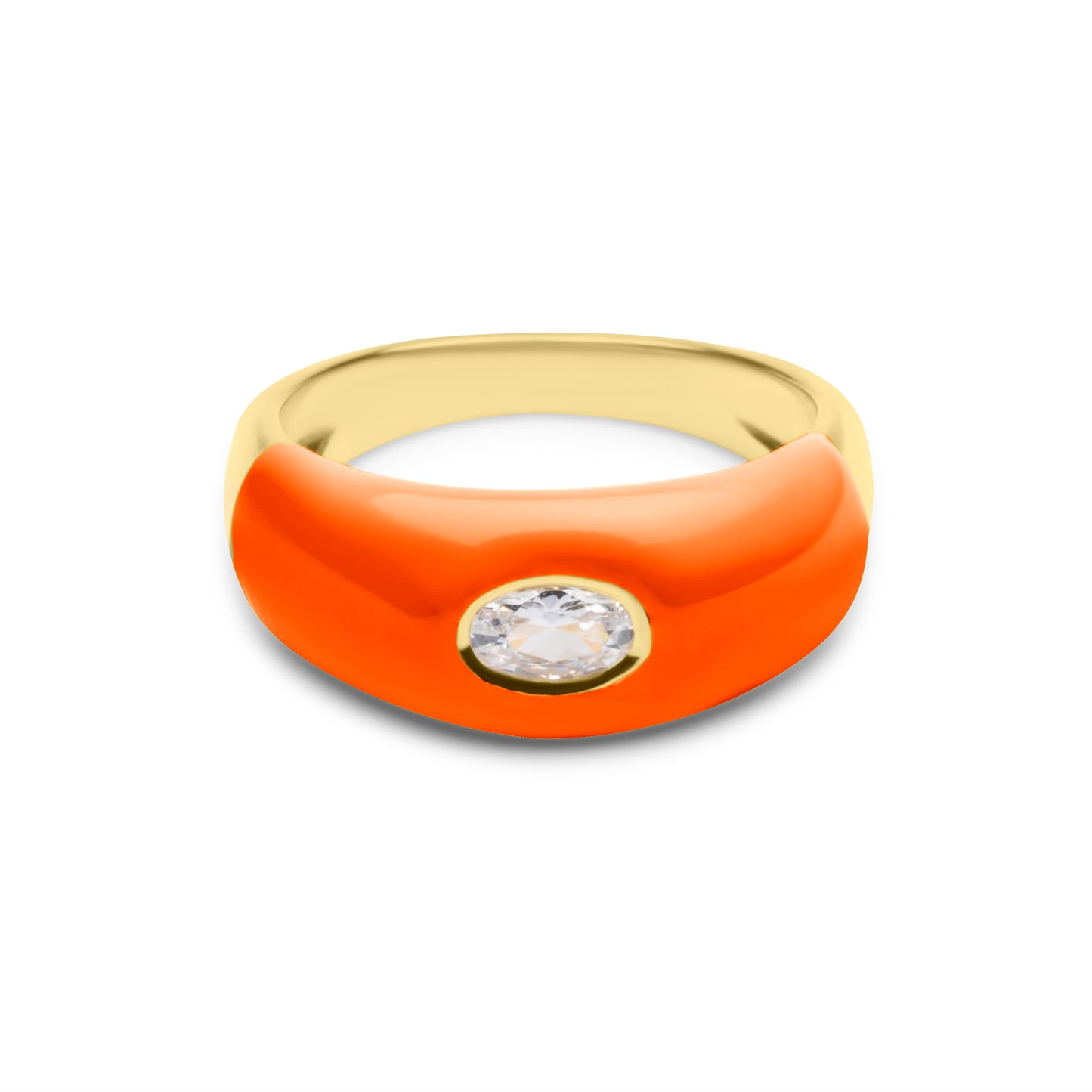 Coral Thick Ring - Gold Plated