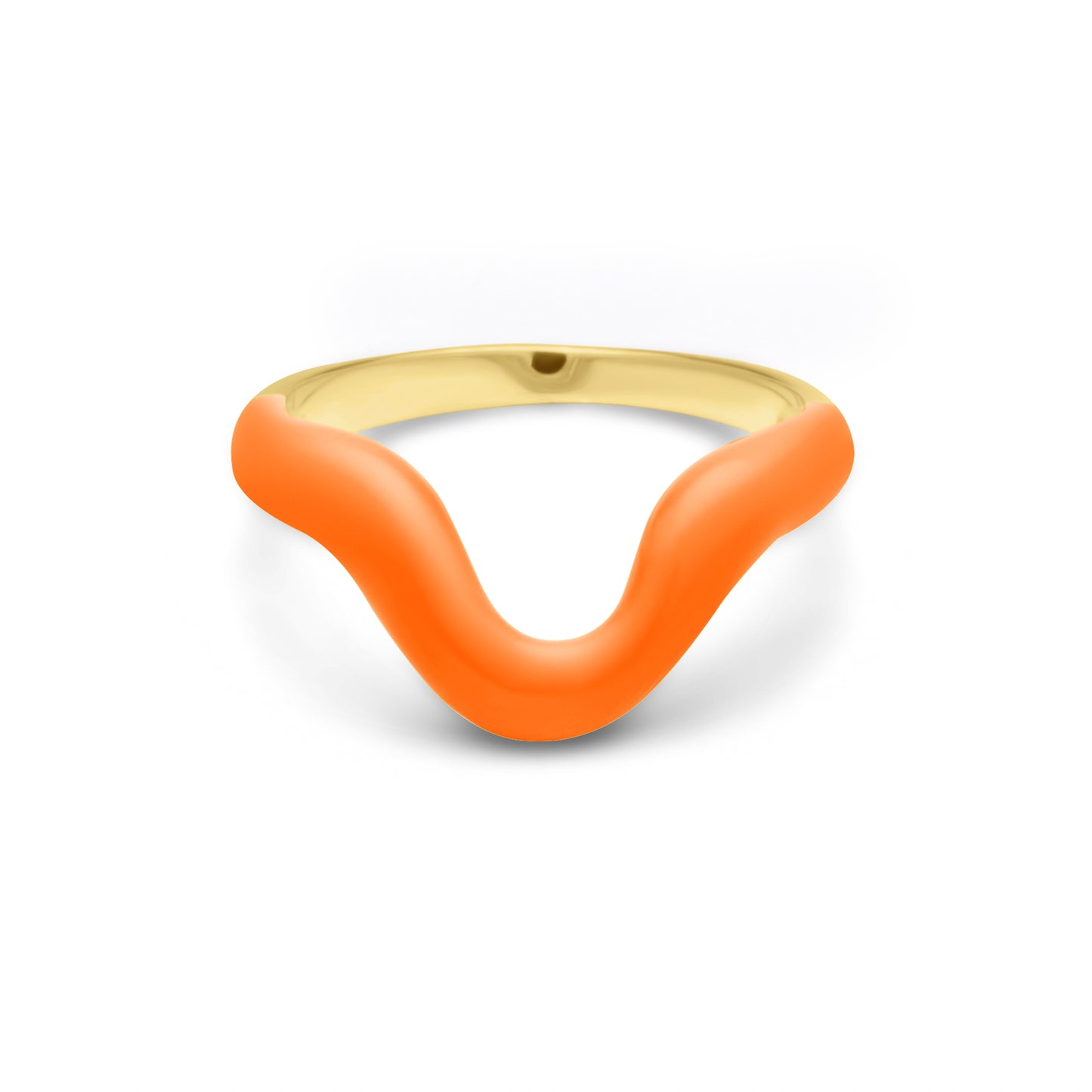 Coral U Ring - Gold Plated