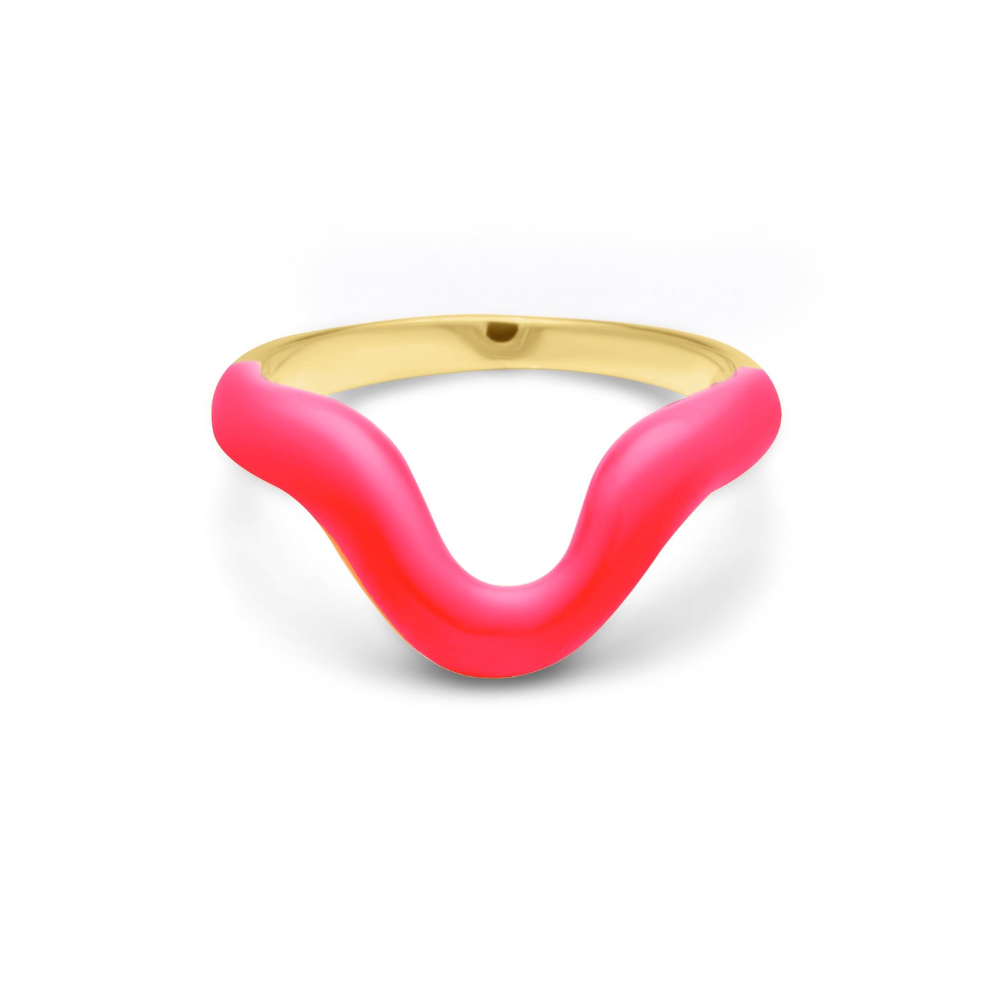 Fuxia U Ring - Gold Plated