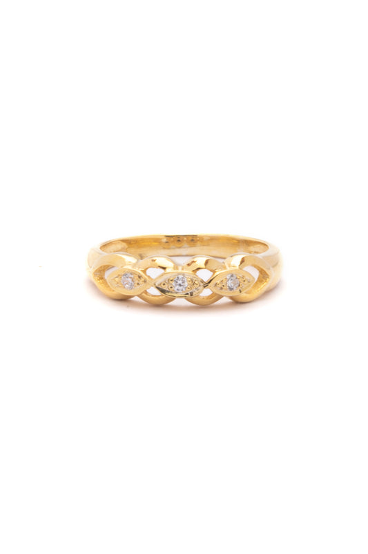 Three Eyes Ring - Gold Plated
