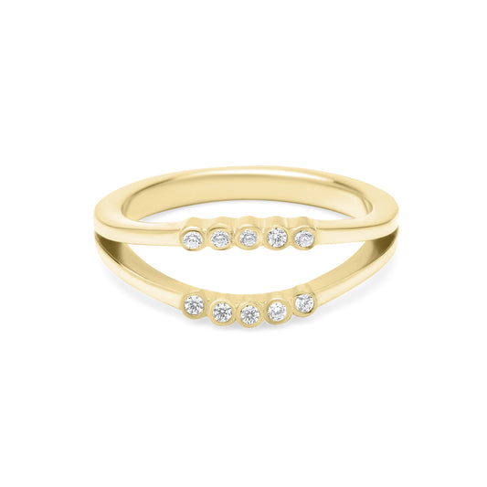 Double Bubble Ring - Gold Plated