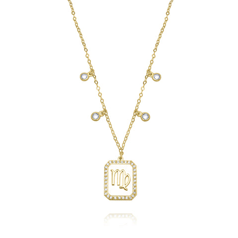 Custom Zodiac Necklace - Gold Plated