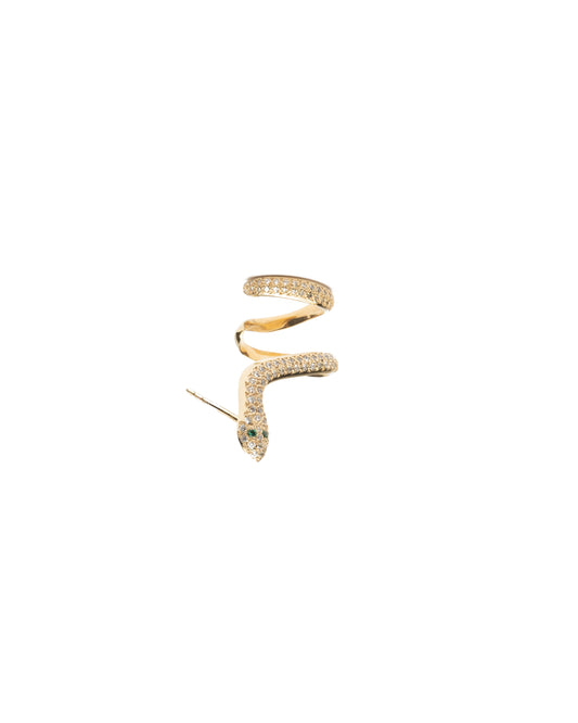 Snake Single Earring - Gold Plated