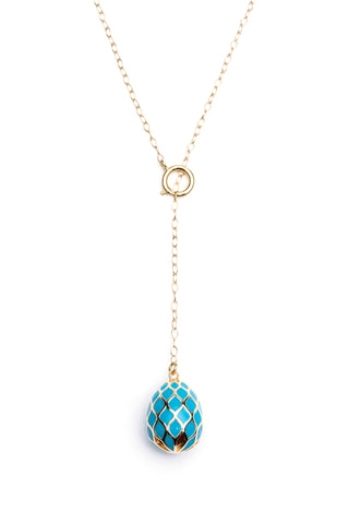 Turquoise Egg Necklace - Gold Plated