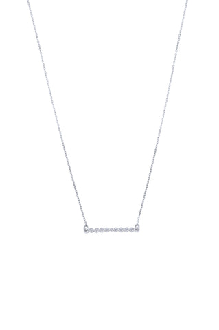Bubble Line Necklace - Silver Rhodium Plated
