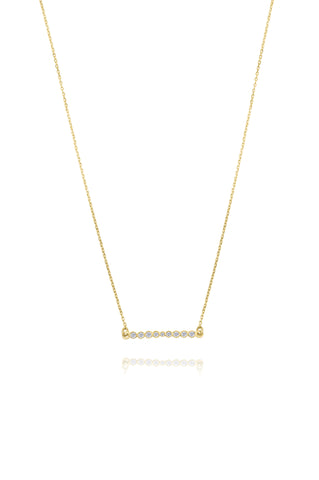 Bubble Line Necklace - Gold Plated