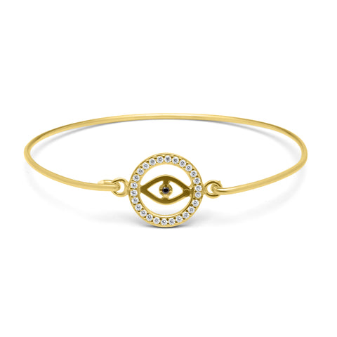 Circle Eye Bracelet - Gold Plated