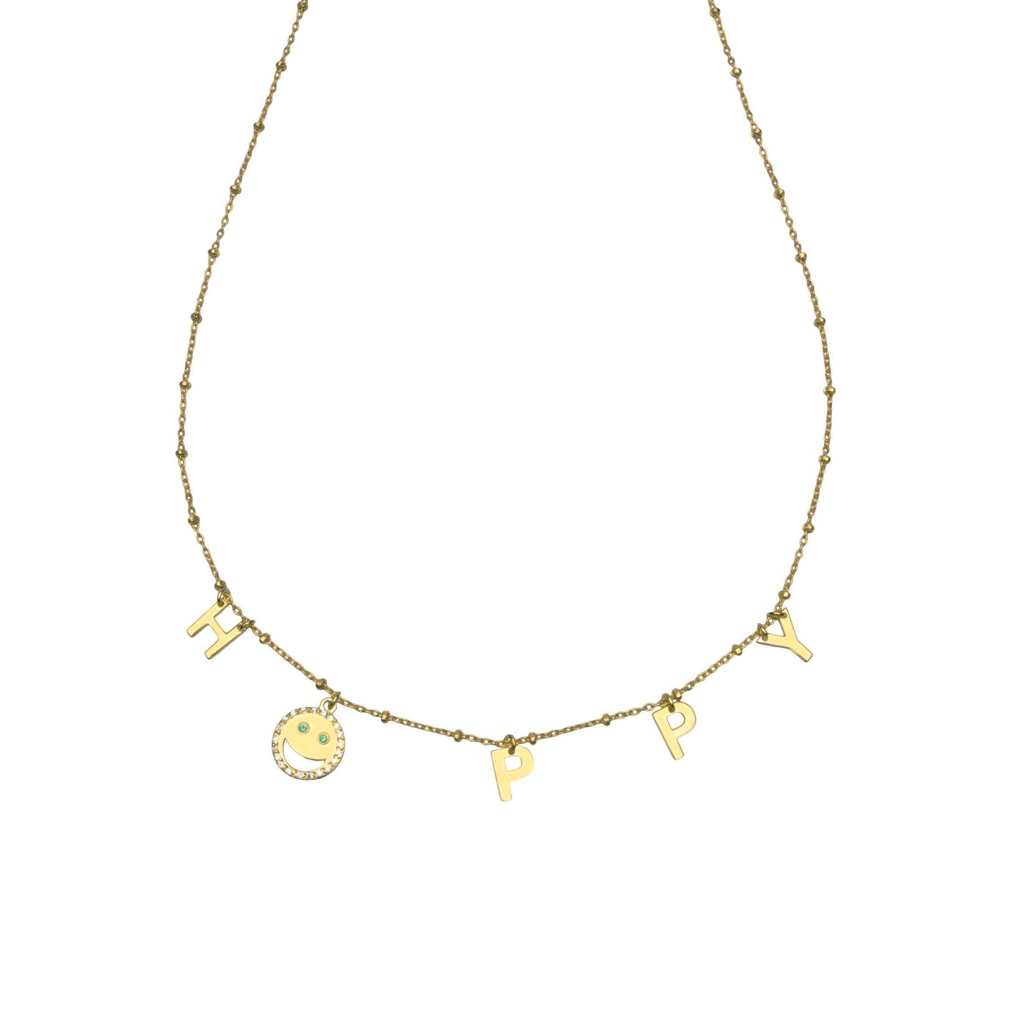 Happy Necklace - Gold Plated