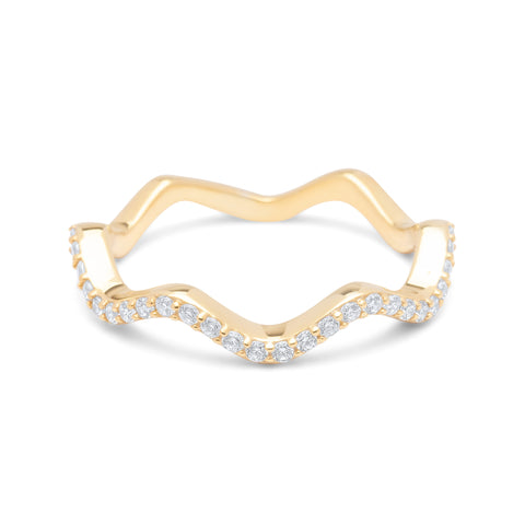 Zic Zac Ring - Gold Plated