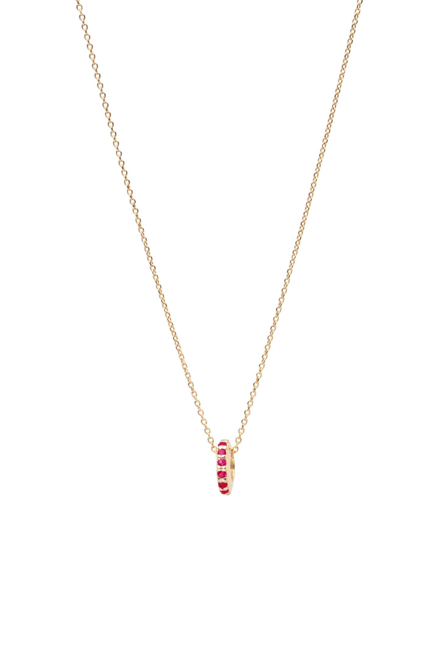 Candy Necklace with Ruby - Gold Plated