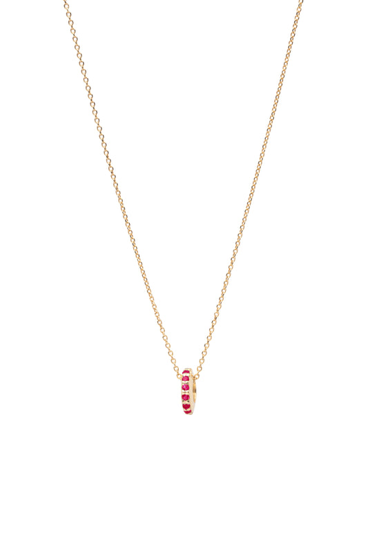 Candy Necklace with Ruby - Gold Plated