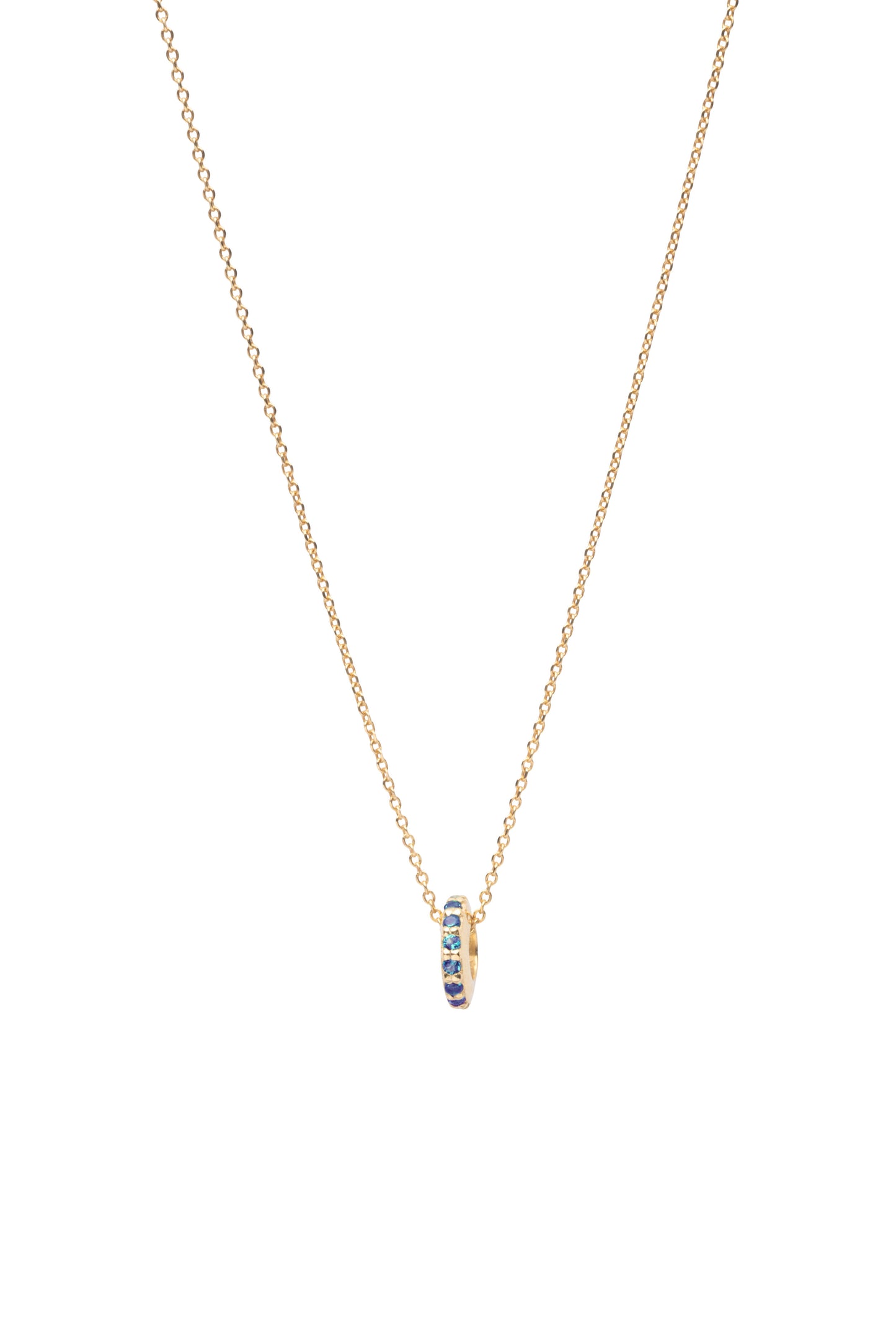 Candy Necklace with Sapphire- Gold Plated