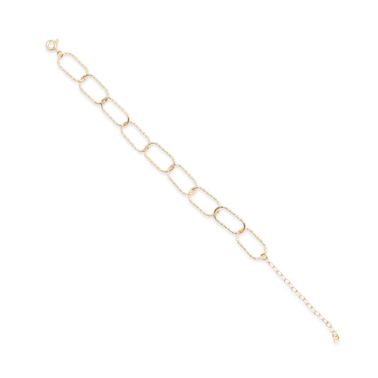 Oval Chainlink Bracelet - Gold Plated