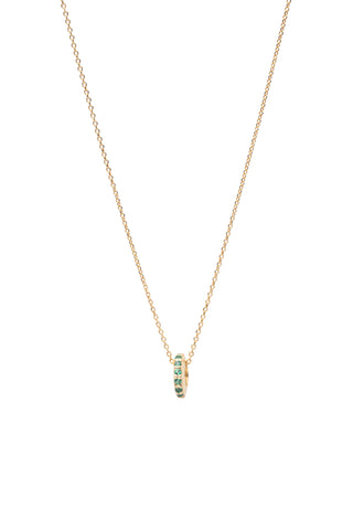Candy Necklace with Emerald - Gold Plated