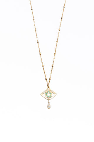 Eye Chocolate Drop Necklace - Gold Plated