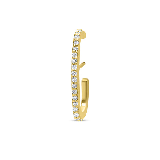 Single Suspender Earrings - Gold Plated
