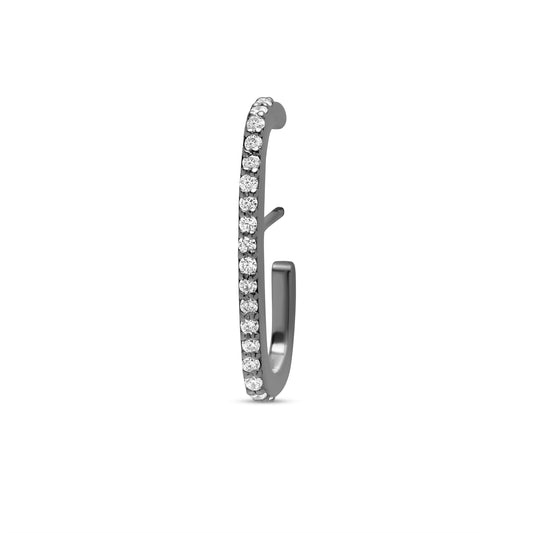 Single Suspender Earrings - Black Rhodium Plated