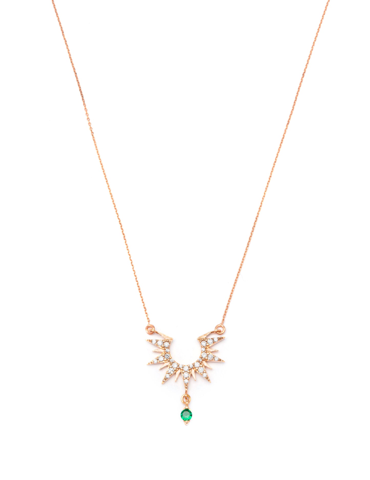 Sun Tie Necklace - Pink Gold plated