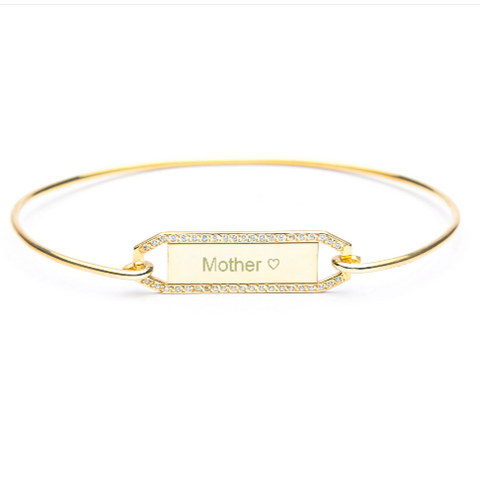 Custom Nameplate Bracelet - Gold Plated