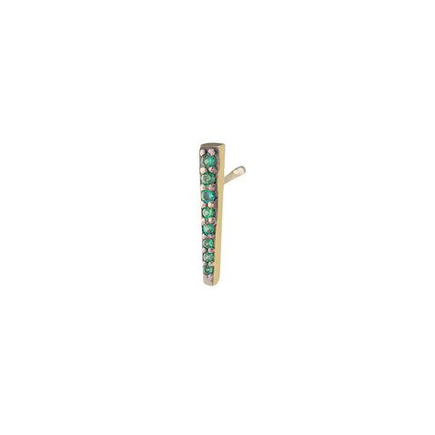Emerald Line stud earring - Gold Plated