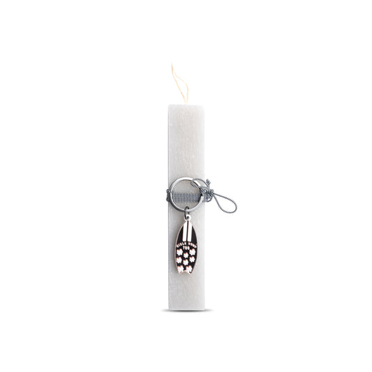 Blue Black Girl Surf Too - Easter Candle