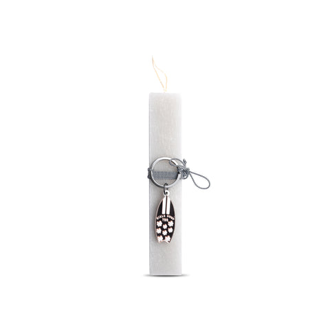 Blue Black Girl Surf Too - Easter Candle