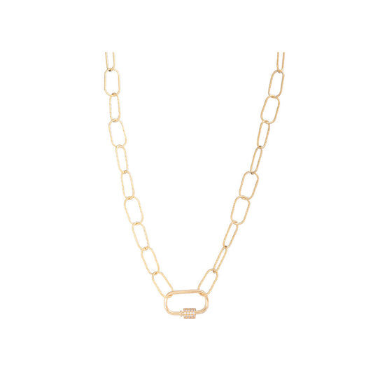 Lock Chain Necklace - Gold Plated