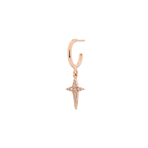 Rock Star Single Earring - Pink Gold Plated