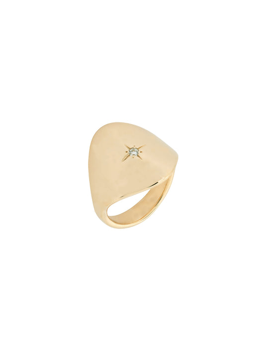 One Star Ring - Pink Gold Plated