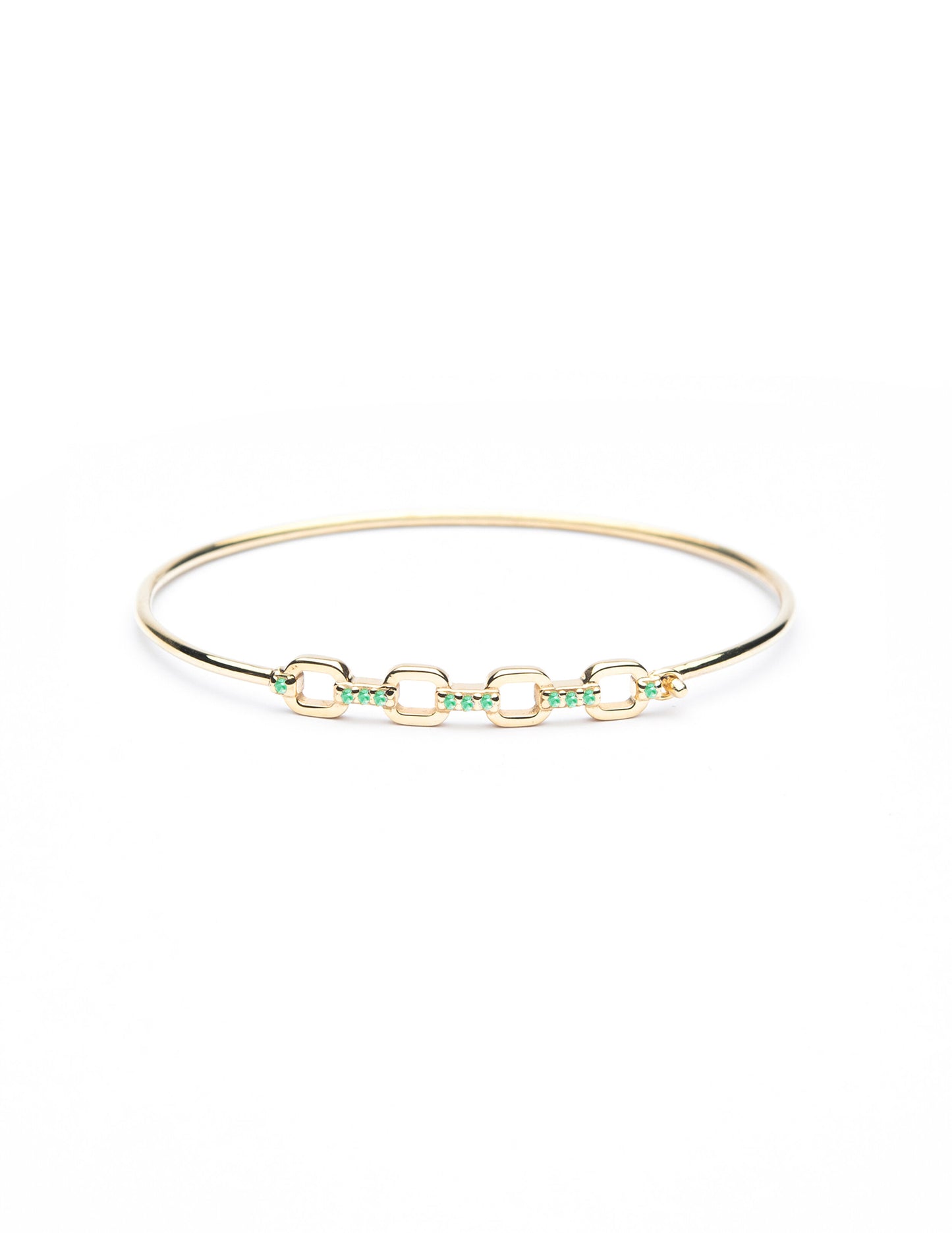 Emerald Chain Bracelet - Gold Plated