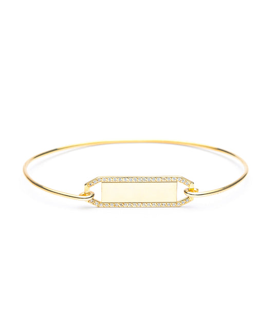Custom Nameplate Bracelet - Gold Plated