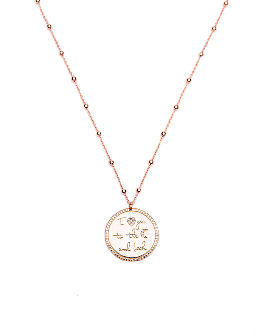 I Love you to the moon and back Necklace