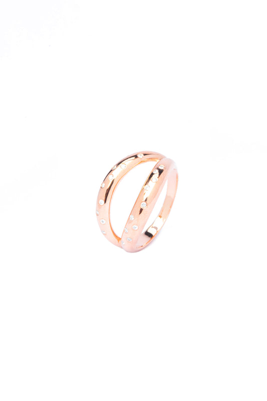 Stardust Ring - Pink Gold Plated