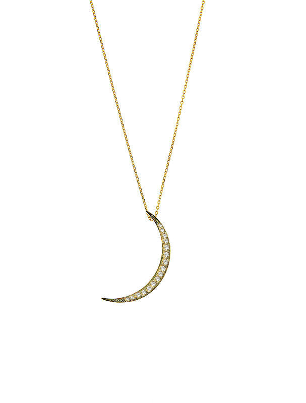Moon Necklace  - Gold Plated