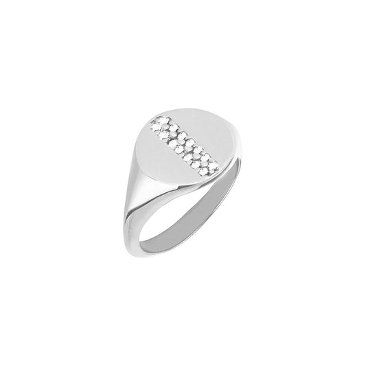 Oval Chevalier Ring - Silver Plated